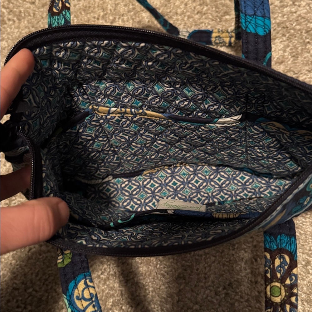 NWT Vera Bradley Mod Floral Blue Little Betsy Bag - Picture 5 of 5